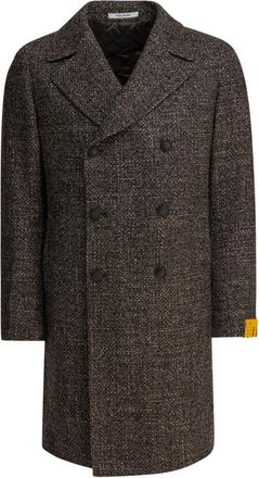 Tagliatore Arden Double-Breasted Coat - Heren - Mantel - Bruin - L - Wol - Jassen
