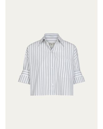 TWP Next Ex Shirt in Stripe Shirting