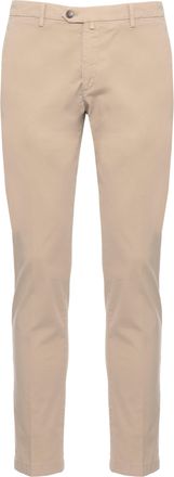 BRIGLIA 1949 Beige Bg04 Cotton Straight-Leg Pants