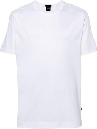 HUGO BOSS White Solid Polo