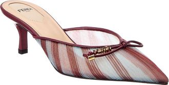 Fendi Fendi Colibri Lite Mesh & Leather Mule