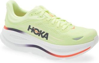 Hoka One One Bondi 9 Running Shoe in Neon Yuzu /Sunlight at Nordstrom, Size 10.5