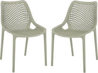 Safavieh Outdoor Set Of 2 Leila Dining Chairs