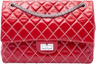 Chanel Pre-owned Double Flap Shoulder Bag - Dames - Vintage Schoudertas - Rood - ONE Size - Leer - Vintage