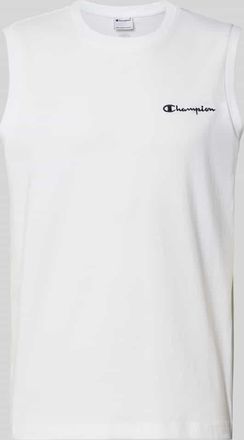 Champion Top mit Label-Stitching und Rundhalsausschnitt in Weiss, Gr&ouml;&szlig;e XXL