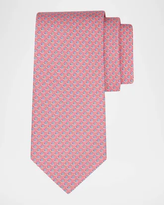 Ferragamo Men & apos;s Mini-Snail Silk Tie