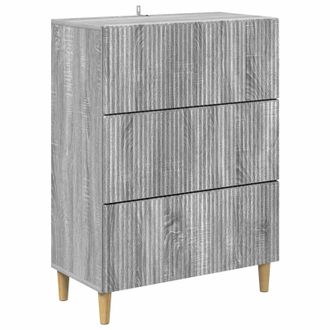 vidaXL Cajonera 66 X 34,5 X 90 Cm Madera De Ingenier&iacute;a Gris Sonoma Vidaxl