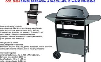 Somagic Fplus Bambu Barbacoa A Gas Xalapa 101x49x98 Cm 385848, Bambu Barbacoa A Gas Xalapa 101x49x98 Cm 385848