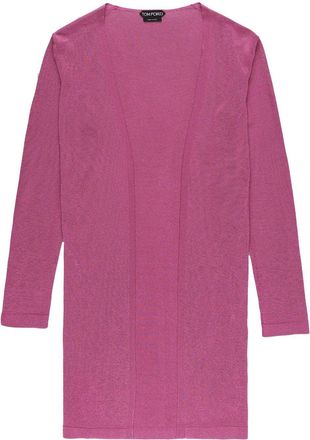 Tom Ford open-front midi cardigan - women - Viscose - S - Pink