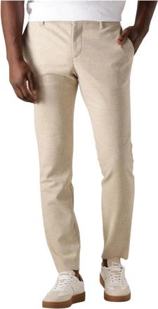 Alberto Stijlvolle zandkleurige pantalons voor heren - Heren - Slim Fit Broeken - Beige - W34 L34 - Broeken