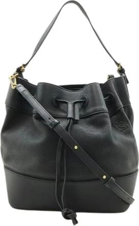 Loewe Pre-owned Bucket Bag - Dames - Vintage Tas - Zwart - ONE Size - Leer - Vintage