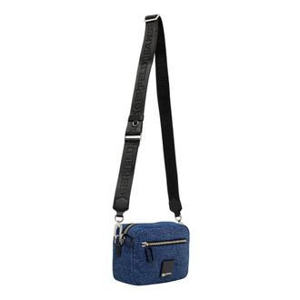 Karl Lagerfeld Tassen, Dames, Blauw, ONE Size, Denim, Denim Mini Tas met Rits
