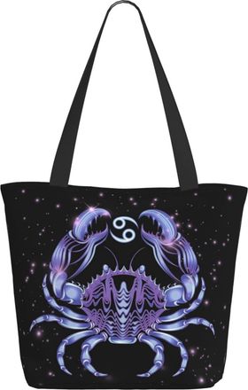 AOOEDM Cancer Zodiac Pattern Ladies Shopping Bag 13x11x7in.The Perfect ValentineS Day Gift.It Is The Best ValentineS Day Gift For Mom, Daughter, Wife,Etc