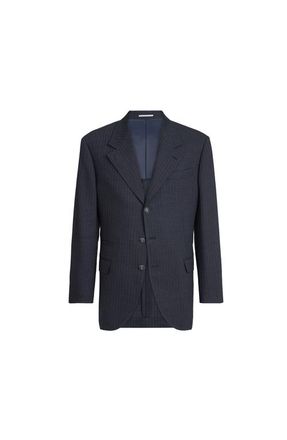 Brunello Cucinelli Chevron blazer in Navy Blue at Nordstrom, Size 48 It