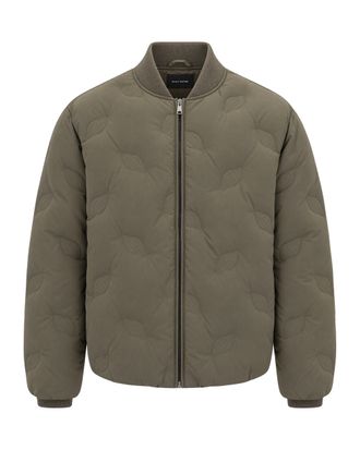 Daily Paper Clothing Stone Gray Wave-Quilted Wave Bomber Jacket