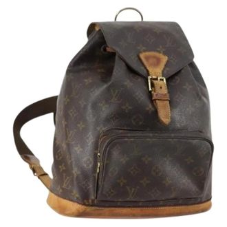 Louis Vuitton Pre-owned Backpacks, female, Brown, Size: ONE SIZE Pre-owned Canvas Backpack