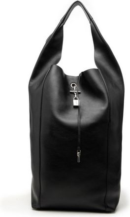 Saint Laurent Black Leather Pouch Shoulder Bag Tote Bag (Pre-Owned)