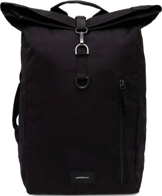 Sandqvist Zaino Arnold con apertura arrotolabile - Nero