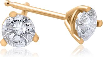 Pompeii3 1/5ct Round Genuine Diamond Martini Studs 14K Yellow Gold
