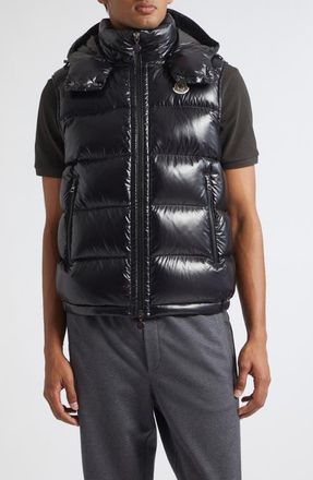 Moncler Bormes Down Puffer Vest with Removable Hood in Black at Nordstrom, Size 5