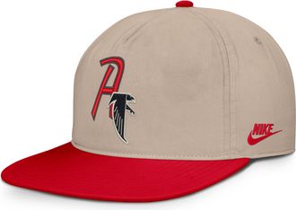 Nike Atlanta Falcons Rewind Pro Nike Mens NFL Adjustable Hat in Brown | NF570J2Q87V-SF5