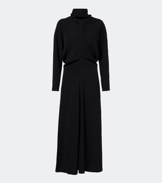 Toteme Draped turtleneck cady midi dress