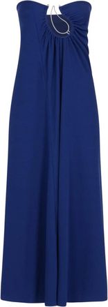 CHRISTOPHER ESBER Paisley Rok met Plooi - Dames - Maxi Rokken - Blauw - S - Polyester - Rokken