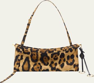 Alaia Le Click Medium Leopard-Print Shoulder Bag
