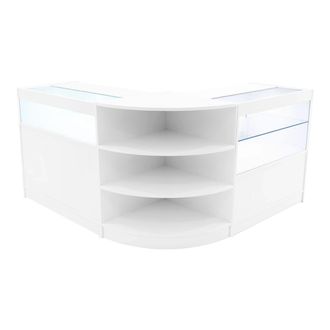 MonsterShop Harmonia LED Shop Counter Set B900, C900 & LM60 - White