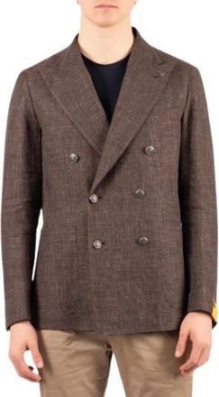 Tagliatore Dubbelrijige Blazer - Heren - Blazers - Bruin - XL - Katoen - Jassen