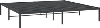 vidaXL vidaXL Metal Bed Frame without Mattress Black 180x200cm