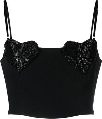 Blumarine N0990 Top - Dames - Tops zonder mouwen - Zwart - S - Tops