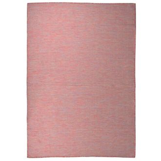vidaXL Alfombra De Exterior De Tejido Plano Rojo 160x230 Cm Vidaxl
