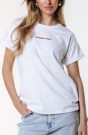 Colourful rebel Uni Logo Boxy Tee in White at Nordstrom, Size Large Eu