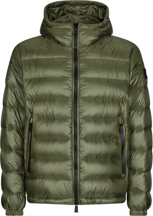 Add Gevoerd donsjack met capuchon - Groen