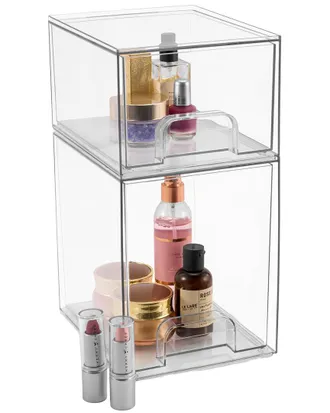 Sorbus Set Of 2 Acrylic Pull-Out Makeup Storage Containers