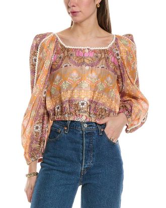 Sandro Linen-Blend Top