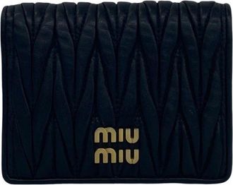 Miu Miu Black Leather Wallet (Bi-Fold) (Pre-Owned)