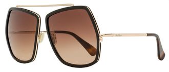 Max Mara Womens Elsa4 Sunglasses MM0060 50F Gold/Brown 64mm