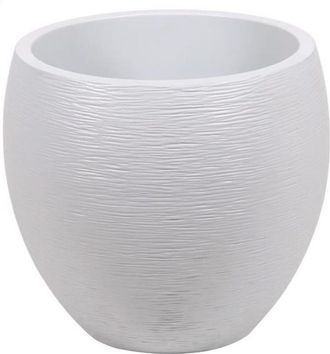 Eda Eda - Maceta Redonda Graphit O50cm - Capacidad 46l - Blanco Ceruse