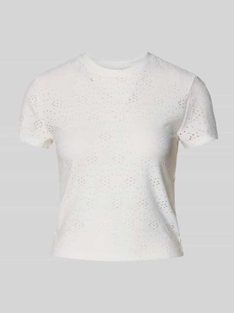 Only Relaxed Fit T-Shirt mit Ausbrenner-Effekt Model SMILLA in Weiss, Gr&ouml;&szlig;e XL