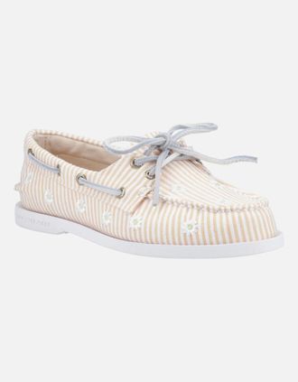 Sperry Top-Sider Womens Sperry Authentic Original Textile Womens Seersucker Standard Boat Shoes - Blue - Size: UK 4.5 / eu 37.5 / us 7