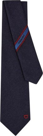 Ferragamo Zijden stropdas - Blauw