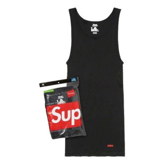 SUPREME x Hanes SS26 Tagless Tank T-Shirts (3 Pack) Black SUP-SS26-036-BLK