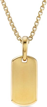 David Yurman Targhetta Chevron in oro giallo 18kt (21mm)