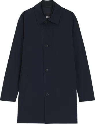 HUGO BOSS Regular Fit Coat with Classic Collar and Minimalist Design