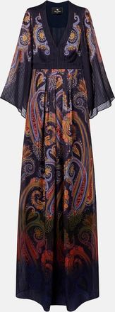 Etro Abito lungo con stampa paisley