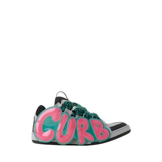 Lanvin Curb Patch Sneakers In Leather in Green at Nordstrom, Size 37