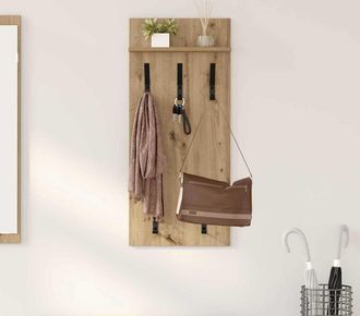 vidaXL Appendiabiti A Muro Rovere Artigianale 90 X 40 X 10 Cm - Vidaxl