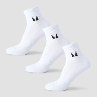 MyProtein Unisex Ankle Socks (3 Pack) - White - UK 2-5